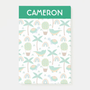 Cute Colorful Turtle Alligator Rainbow Patroon Post-it® Notes