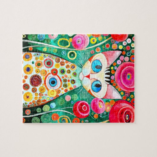 Cute Colorful Unique Kitten Jigsaw Puzzle (Horizontal)