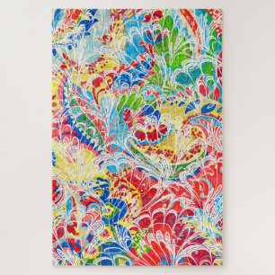 Cute colorful vintage floral iPhone wallet case Legpuzzel