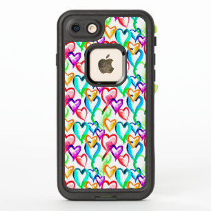 Cute colorful waterverf harten patroon