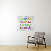 Cute Colourful Numbers Maths Poster for Kids Wandkleed (In Situ (horizontaal))