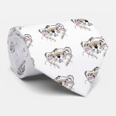 Cute Comic Ferret Face Stropdas (Opgerold)