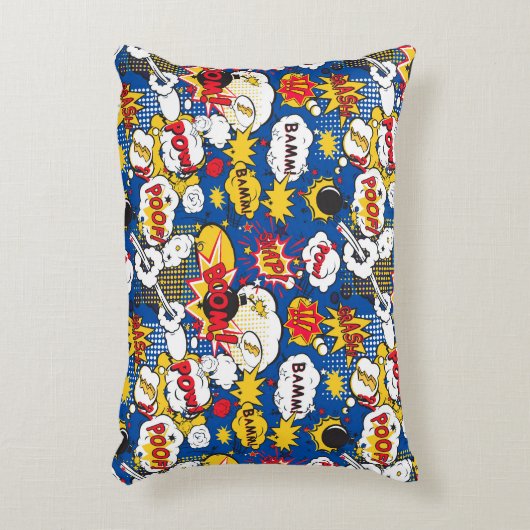 Cute Comic Pattern  Accent Kussen (Voorkant(Verticaal))