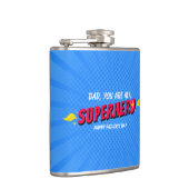 Cute Comic Superheld Fathers Day Flask Heupfles (Rechts)