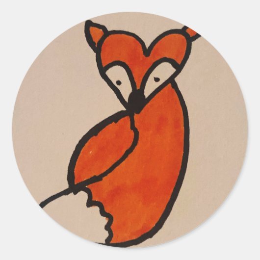 Cute comme autocollant de renard (Devant)