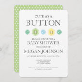 Cute comme un bouton Invitation Unisex (Devant / Derrière)
