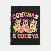 Cute Conchas And Cucuys Ghost Funny Mexican Hallow Fleece Deken (Voorkant)