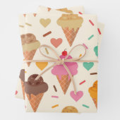 Cute Cone-patroon Inpakpapier Vel (In situ)