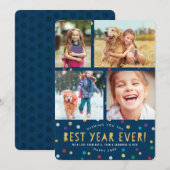 Cute Confetti Nouvel An Vacances Cartes photos (Devant / Derrière)