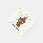 Cute Confetti Party Beaver Servetten (Hoek)