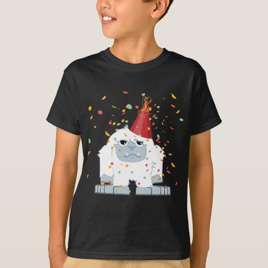 Cute Confetti Party Yeti T-shirt (Voorkant)