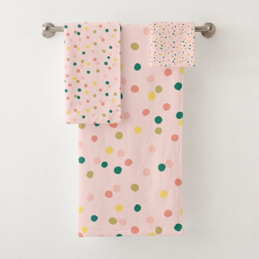 Cute Confetti Pois Motif Blush Green (En situation)