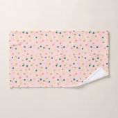 Cute Confetti Pois Motif Blush Green (Serviette à main)