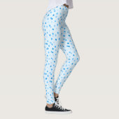 Cute Confetti Polka Dots Pattern in Blue Leggings (Rechts)