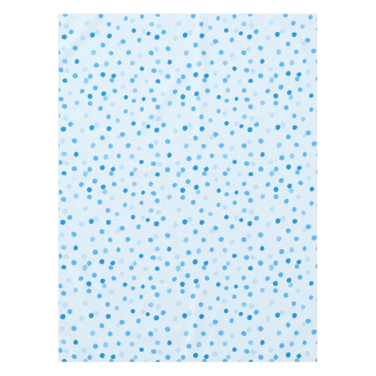 Cute Confetti Polka Dots Pattern in Blue Tafelkleed (Voorkant)