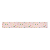 Cute Confetti Polka Dots Pattern roze Green Grosgrain Lint (Voorkant)