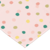 Cute Confetti Polka Dots Pattern roze Green Tafelkleed (Gekanteld)
