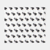 Cute Confetti Witch en Broom Halloween Fleece Deken (Voorkant (Horizontaal))