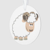 Cute Confident Cartoon Ram Ornament (voorkant)