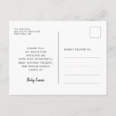 Cute Connect hartfont Baby shower - Hartelijk dank Briefkaart (Achterkant)