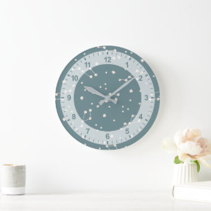 Cute Constellation Sky Pattern Grote Klok