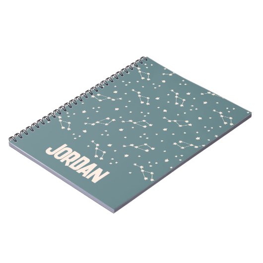 Cute Constellation Sky Pattern Notitieboek (Linkerzijde)