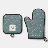 Cute Constellation Sky Pattern Ovenwant & Pannenlap Set (Voorkant)