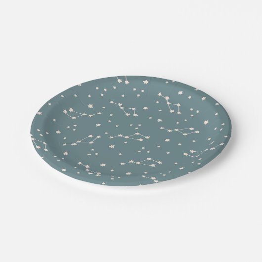 Cute Constellation Sky Pattern Papieren Bordje (Gekanteld)