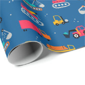 Cute Construction Movers Pattern Cadeaupapier (Rol Hoek)