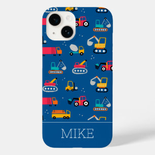 Cute Construction Movers Pattern Case-Mate iPhone 14 Hoesje