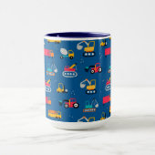 Cute Construction Movers Pattern Mok (Midden)