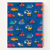 Cute Construction Movers Pattern Notitieboek (Achterkant)