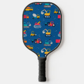 Cute Construction Movers Pattern Pickleball Paddle (Voorkant)