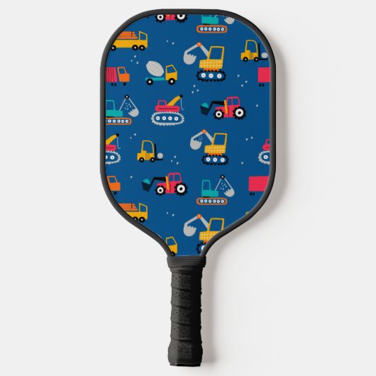 Cute Construction Movers Pattern Pickleball Paddle (Achterkant)