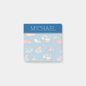 Cute Construction Movers Pattern Post-it® Notes (Voorkant)