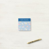 Cute Construction Movers Pattern Post-it® Notes (Op bureau)