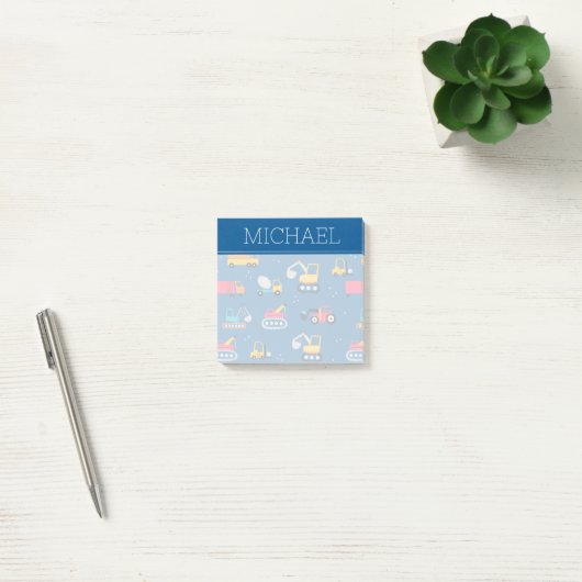 Cute Construction Movers Pattern Post-it® Notes (Kantoor)
