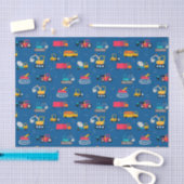 Cute Construction Movers Pattern Tissuepapier (Craft)