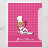 Cute Cook Illustration Recipe Hoesje (Voorkant / Achterkant)