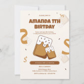 Cute Cookie à thème 1er anniversaire Invitation (Devant)