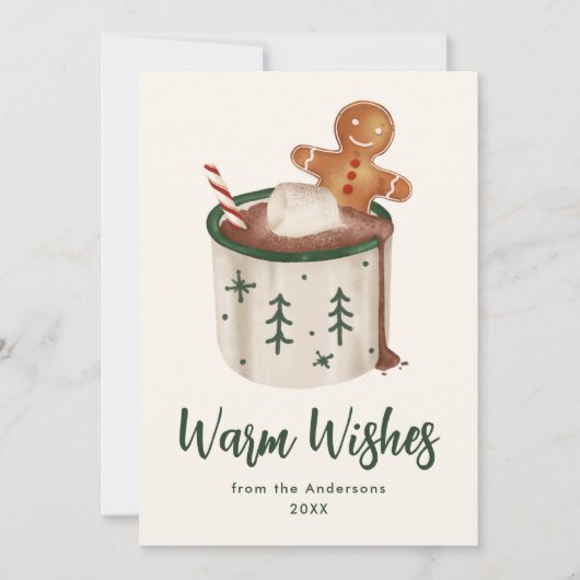 Cute Cookies and Cocoa Non-Photo Feestdagenkaart (Voorkant)