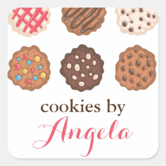 Cute Cookies Cookie Business Bakery Étiquette de p