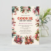 Cute Cookies et cacao Fête Invitation (Debout devant)