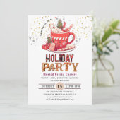 Cute Cookies et cacao Fête Invitation (Debout devant)