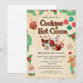 Cute Cookies et cacao Fête Invitation (Devant / Derrière)