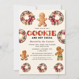 Cute Cookies et cacao Fête Invitation
