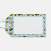 Cute Cookies Happy Birthday! Biscuit Pixel Pattern Cadeaulabel (Achterkant Horizontaal)