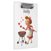 Cute Cooking Love Red Hearts Clipboard Klembord (Rechts)