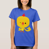 Cute Cool Cartoon Chick Women T-Shirt (Voorkant)