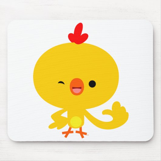Cute Cool Cartoon Chicken Mousepad Muismat (Voorkant)